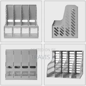 4 Vertical Slots Desk Document Folder Holder Book Rack