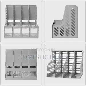 4 Vertical Slots Desk Document Folder Holder Book Rack