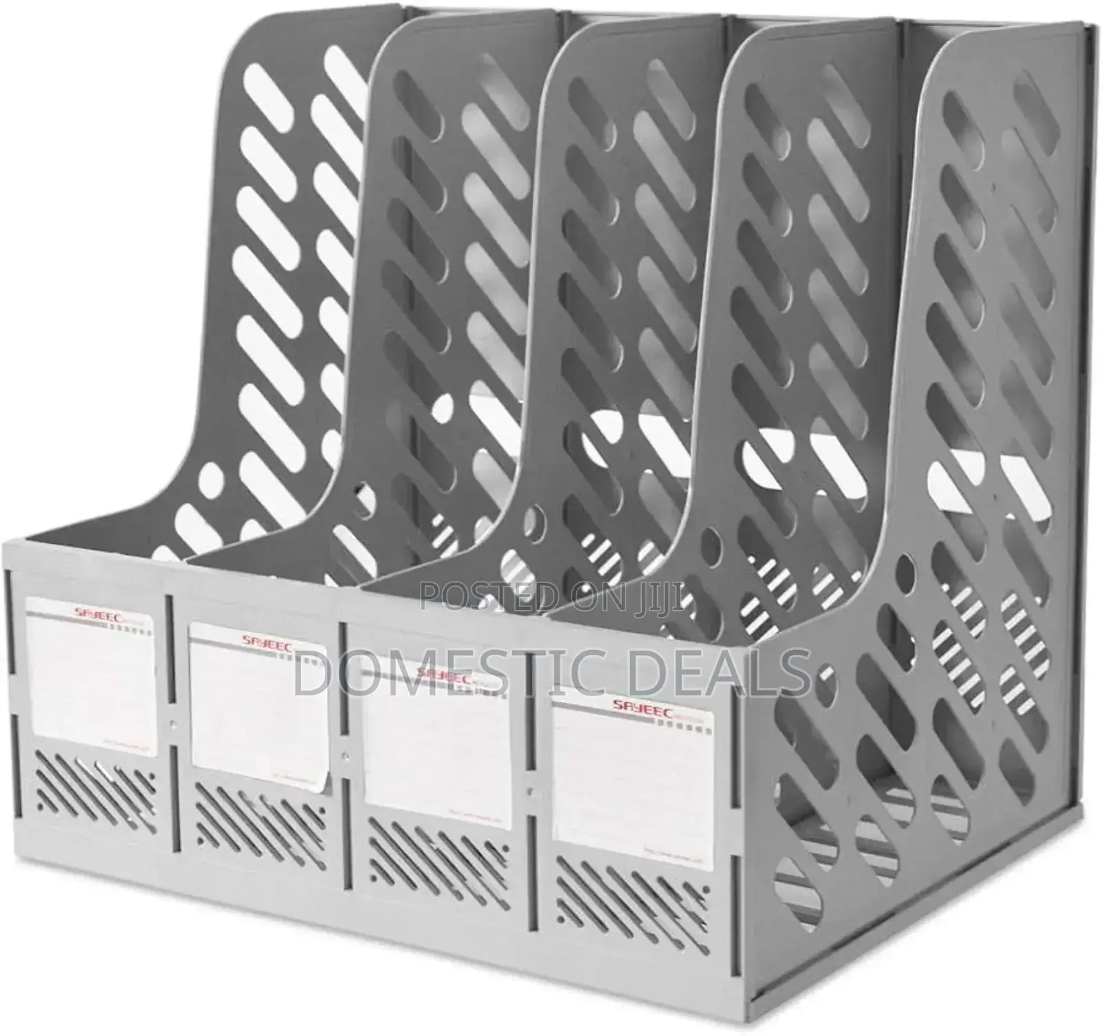 4 Vertical Slots Desk Document Folder Holder Book Rack