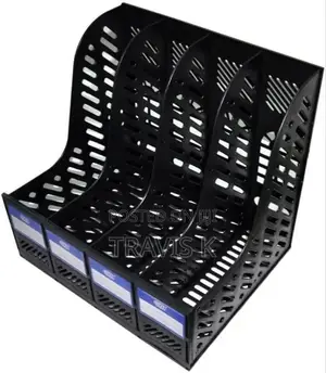 4-Slot Magazine Holder Rack, Black