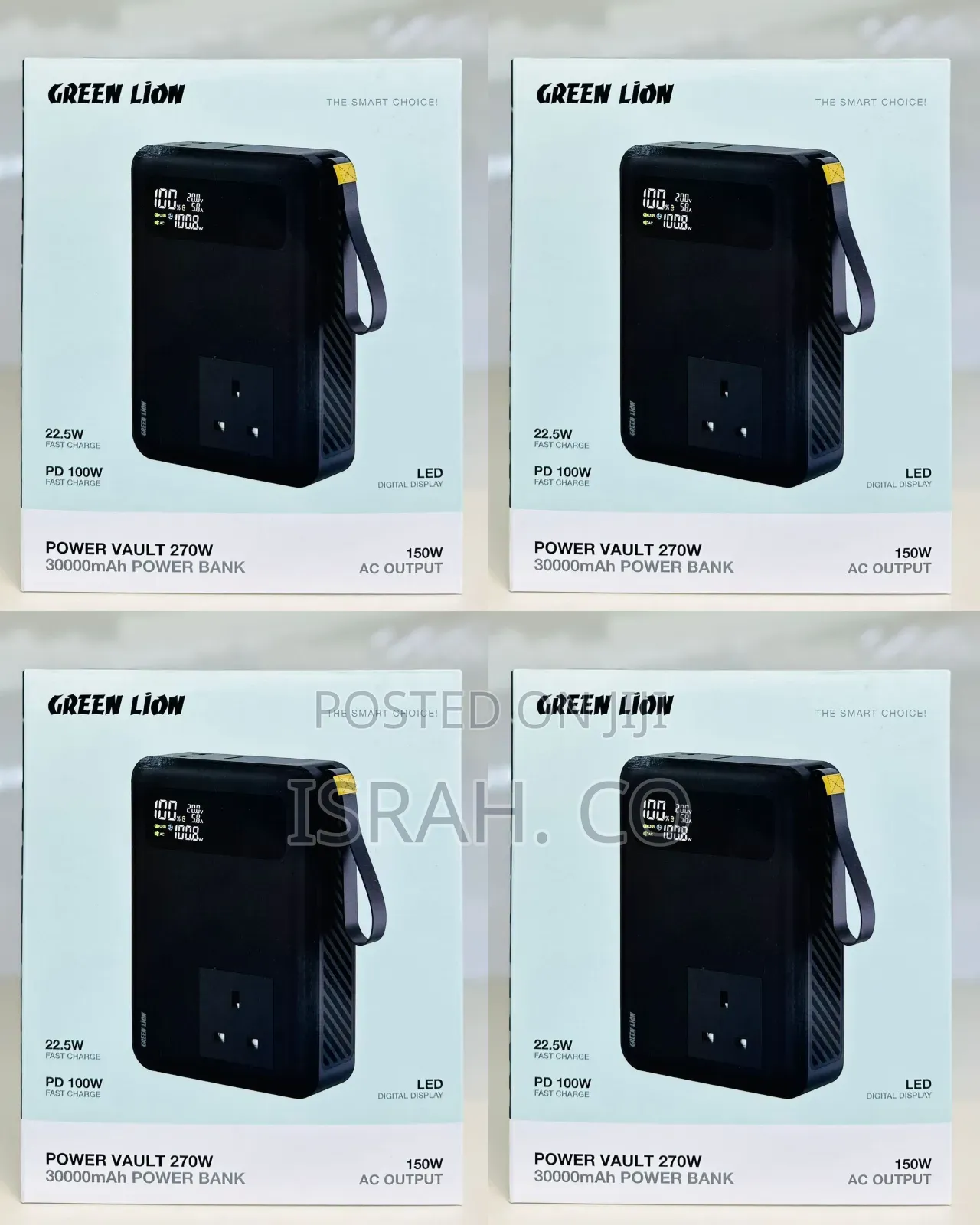 Green Lion Power Vault 270w 30000mah Power Bank Pd100w, Ac Output 150w