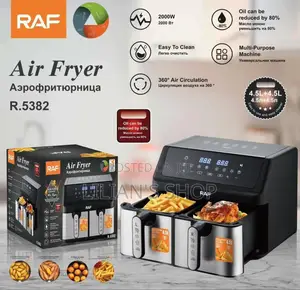 Raf 9l Double Basket Digital Air Fryer (Model R.5382).