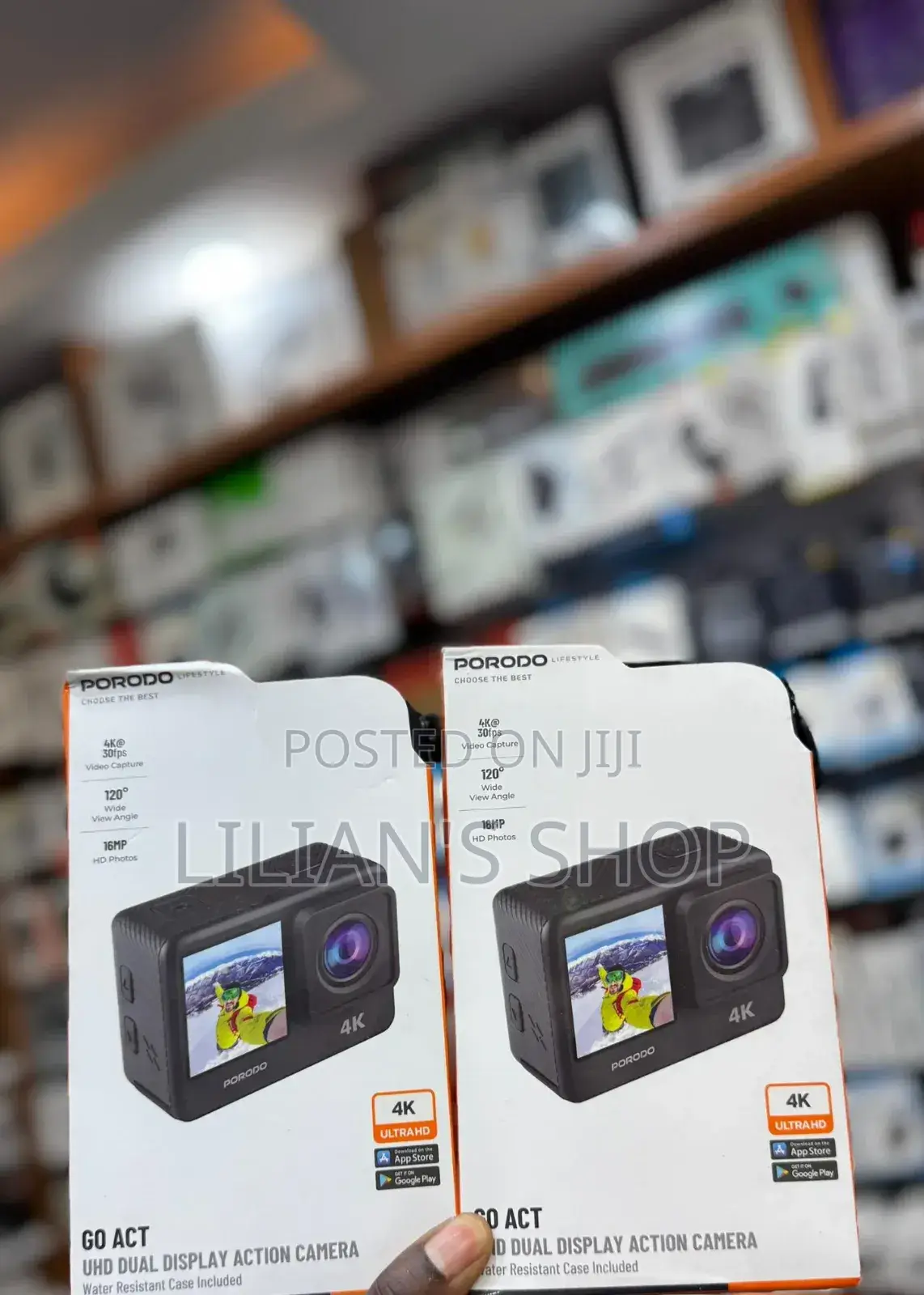 Porodo Uhd Dual Display Action Camera (Model Pd-4kacam)