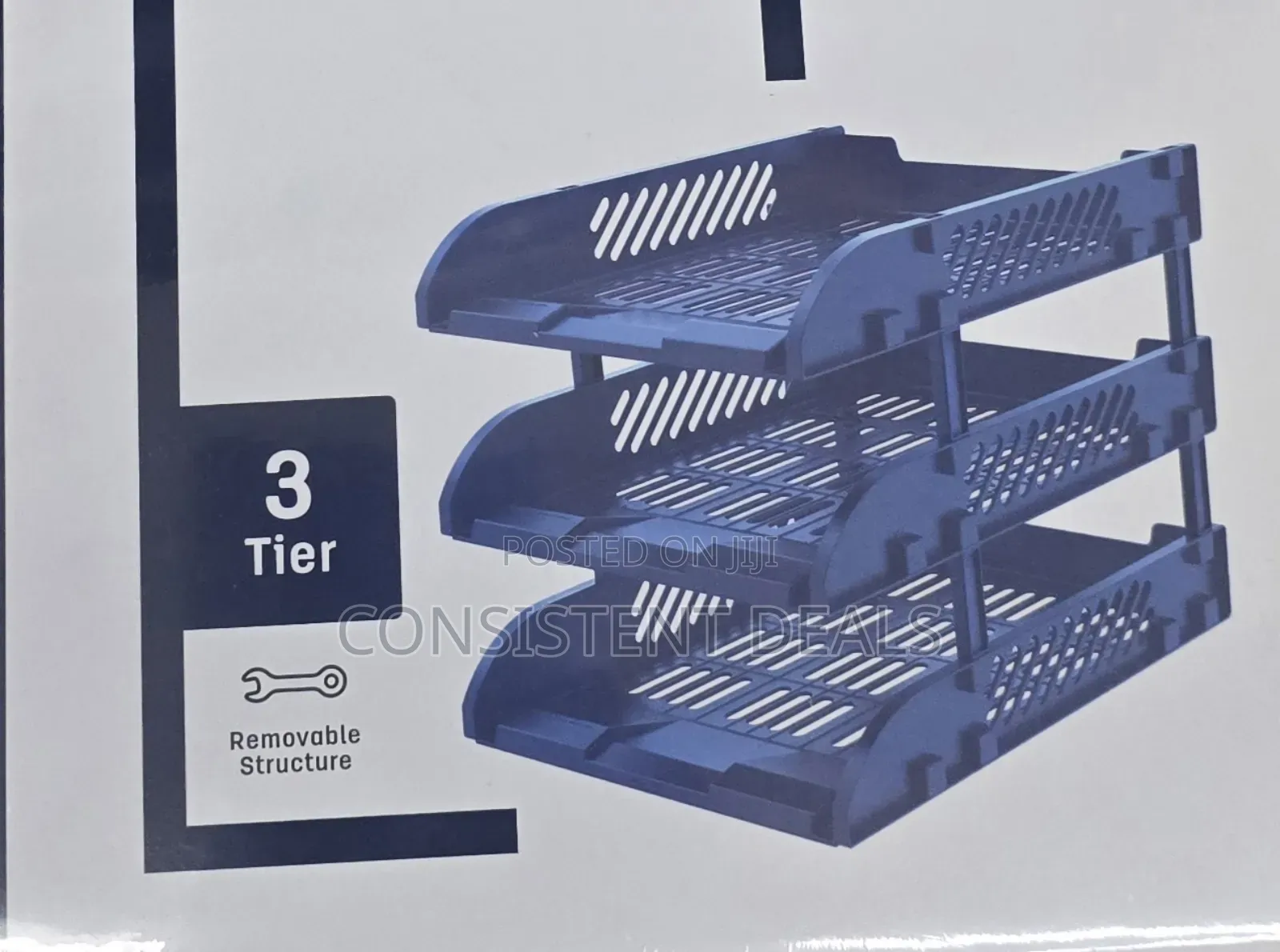 3 Compartment Plastic Document Organizer