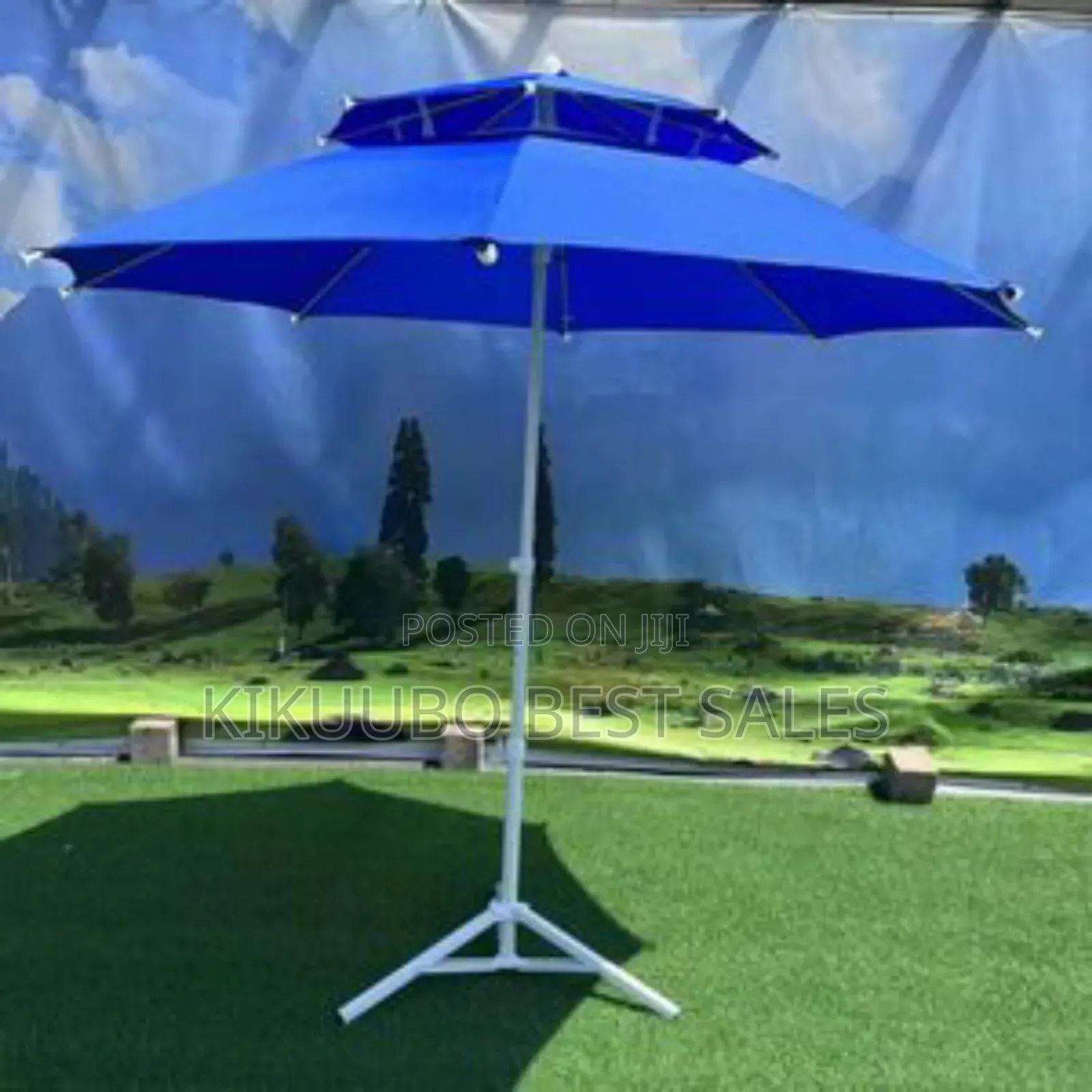 Outdoor Garden Shade Umbrellas With Double-Top Design for Stability