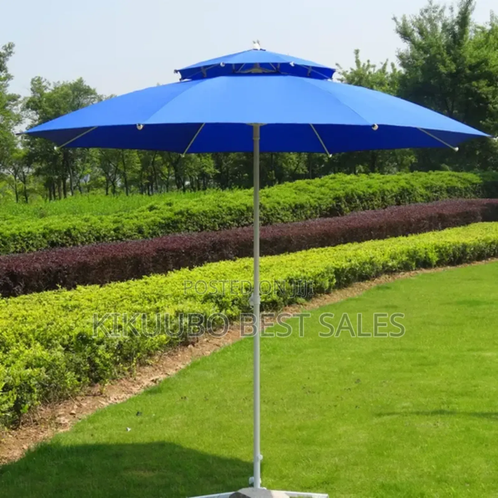 Outdoor Garden Shade Umbrellas With Double-Top Design for Stability