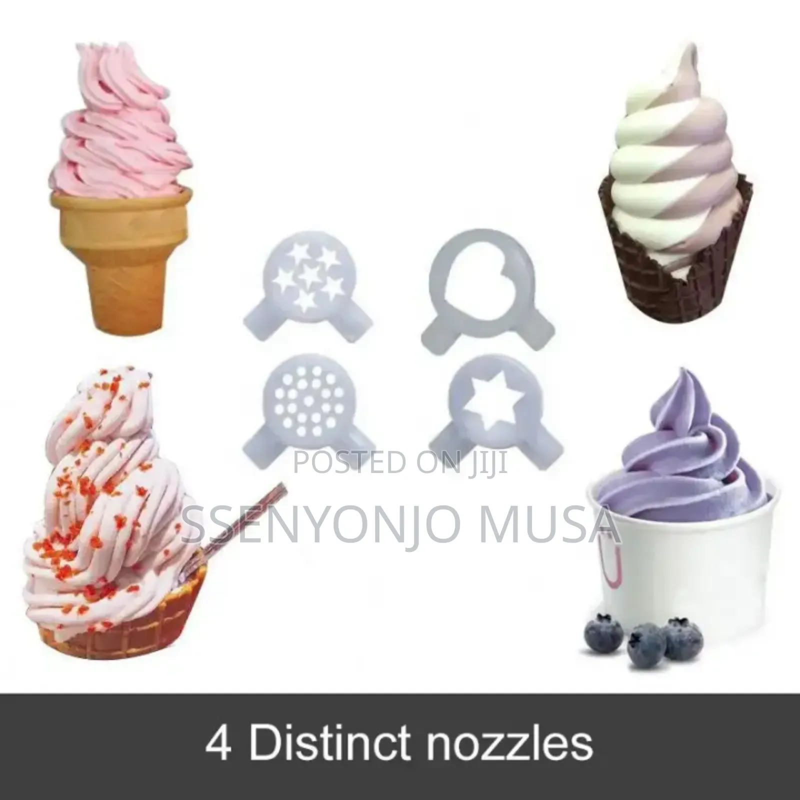 Commercial Ice Cream Machine 2200w - 3-Flavor Ice Cream Maker With LCD