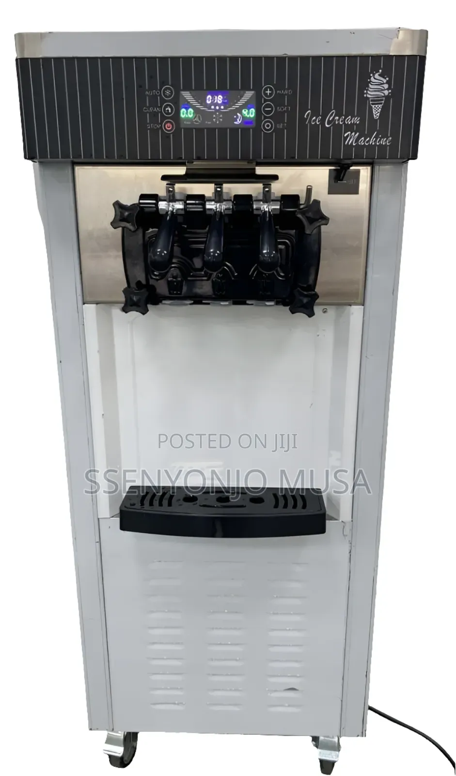 Commercial Ice Cream Machine 2200w - 3-Flavor Ice Cream Maker With LCD