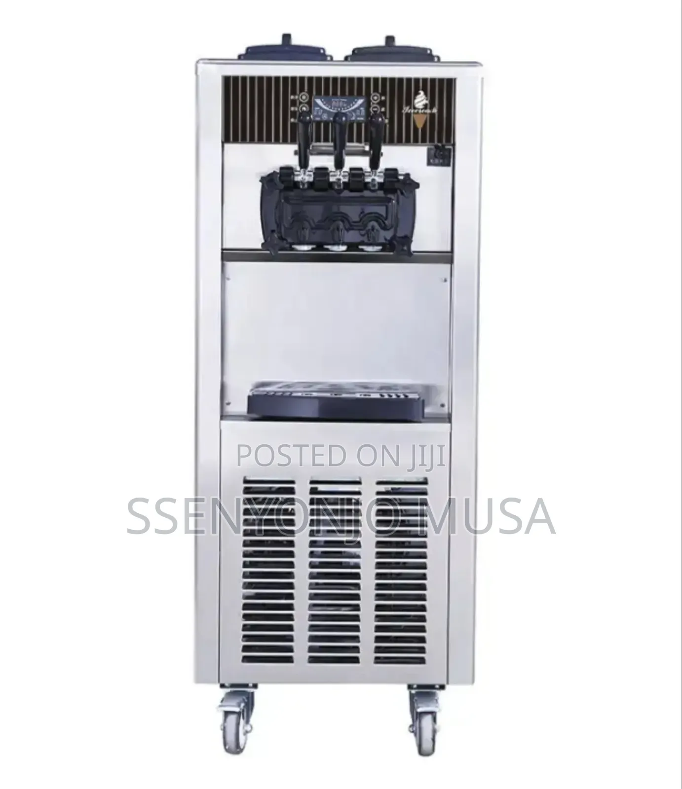 Commercial Ice Cream Machine 2200w - 3-Flavor Ice Cream Maker With LCD