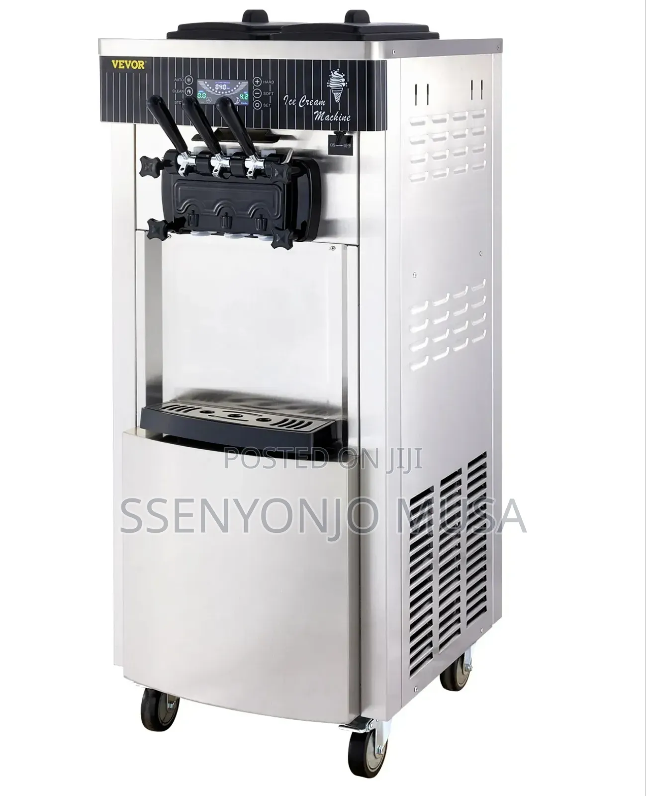 Commercial Ice Cream Machine 2200w - 3-Flavor Ice Cream Maker With LCD