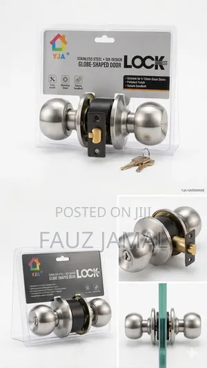 Stainless Steel Sphere/Globe Glass Door Lock.