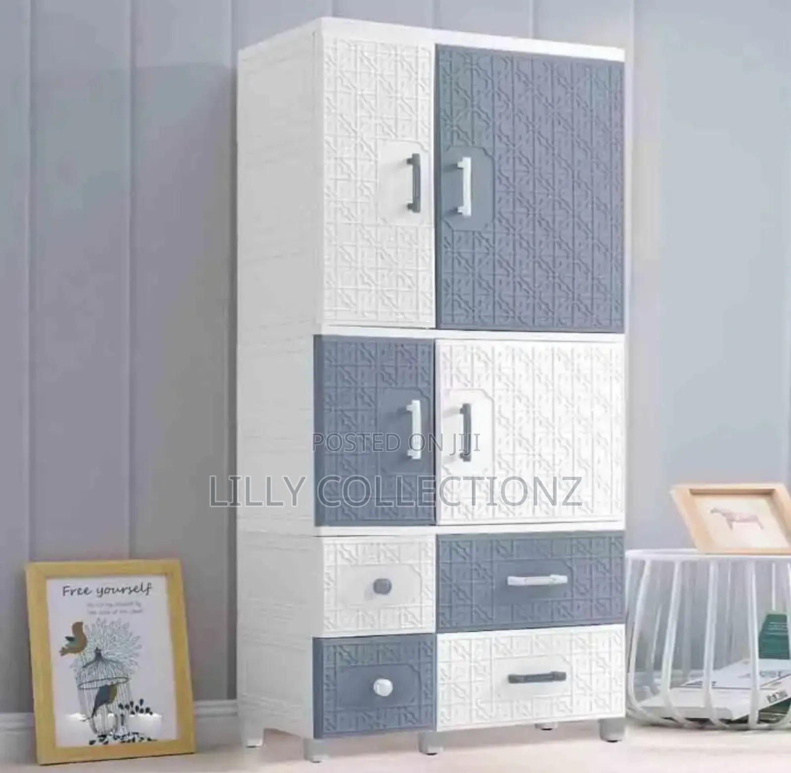 Portable Plastic Kids Wardrobe