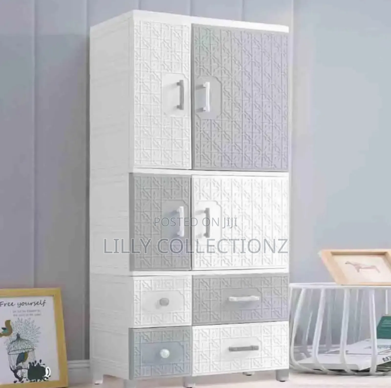 Portable Plastic Kids Wardrobe