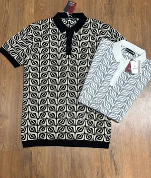 Sandro Men's Monogrammed Jacquard Polo Shirt