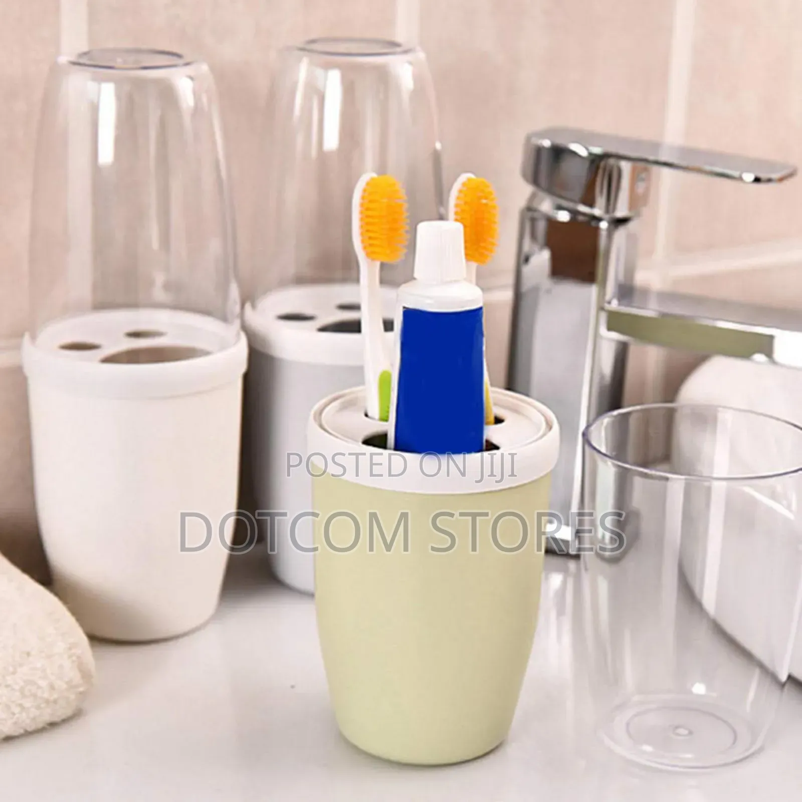 Acofuns Transparent Toothbrush and Toothpaste Holder Organizer
