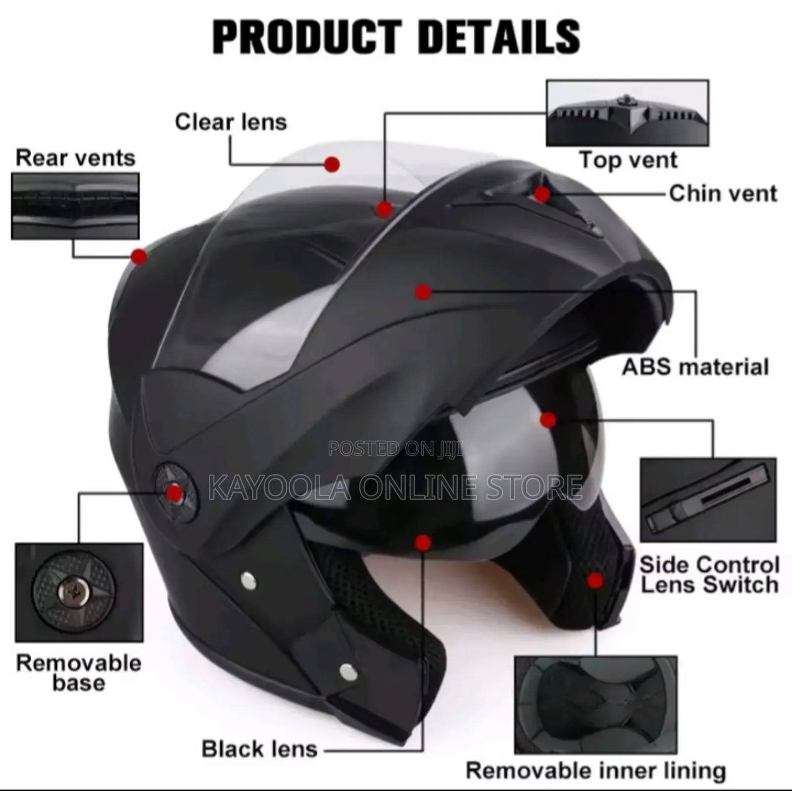 Motorcycle Full Face Covering Flip .