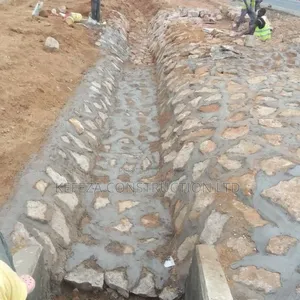 Simple Trench Stone Pitching