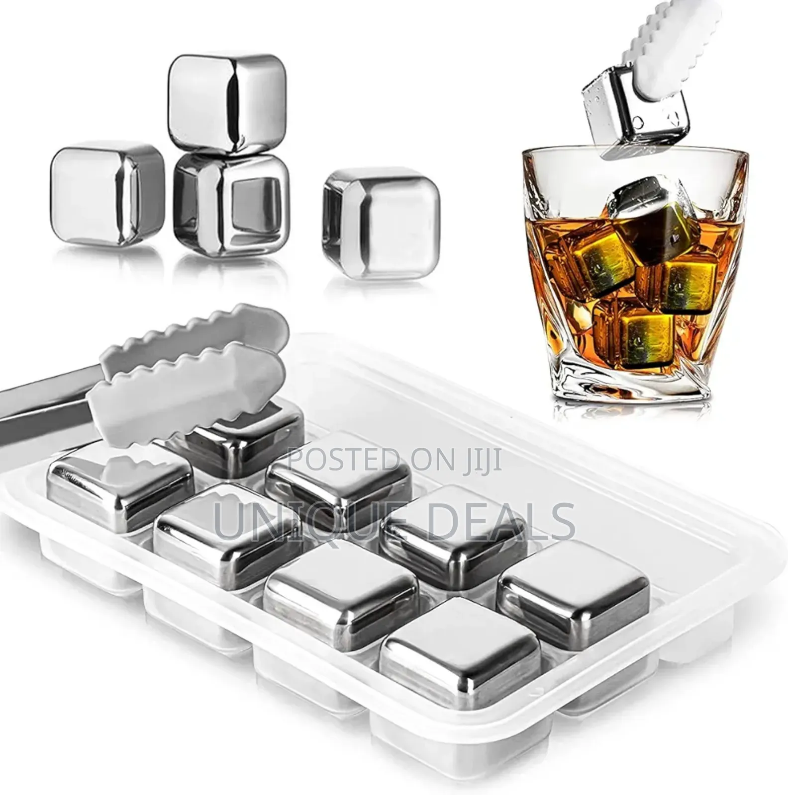 Ice Cubes With Stainless Steel Pliers Reusable
