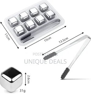 Ice Cubes With Stainless Steel Pliers Reusable