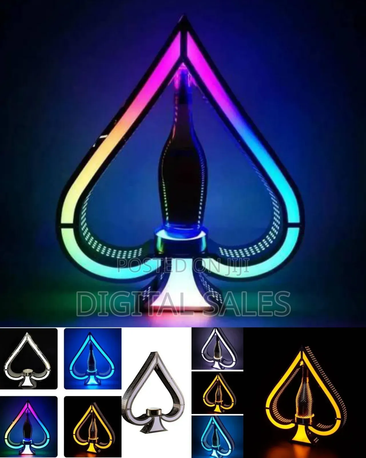 Led Ace of Spades Bottle Presenter