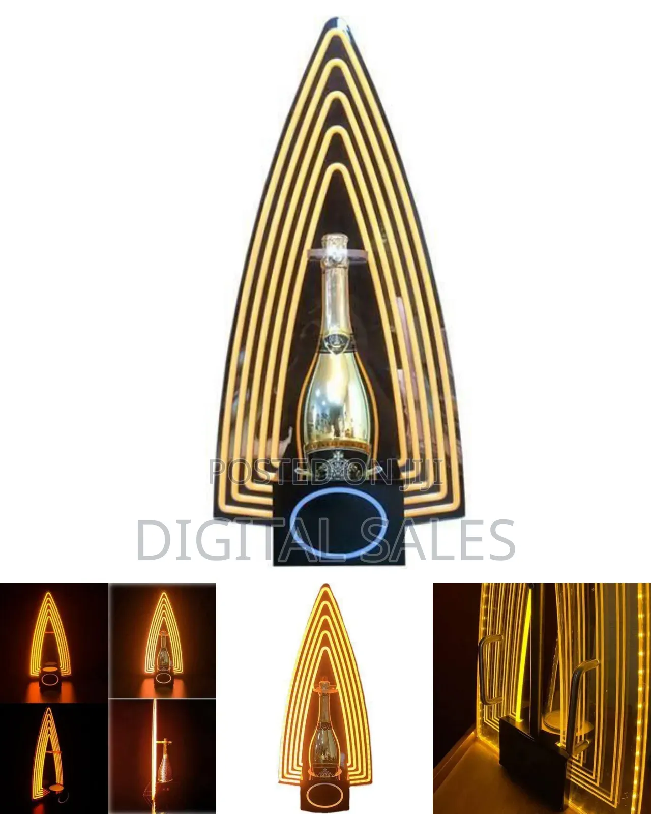 Neon Arrow" Led Illuminated Single Bottle Display Stand