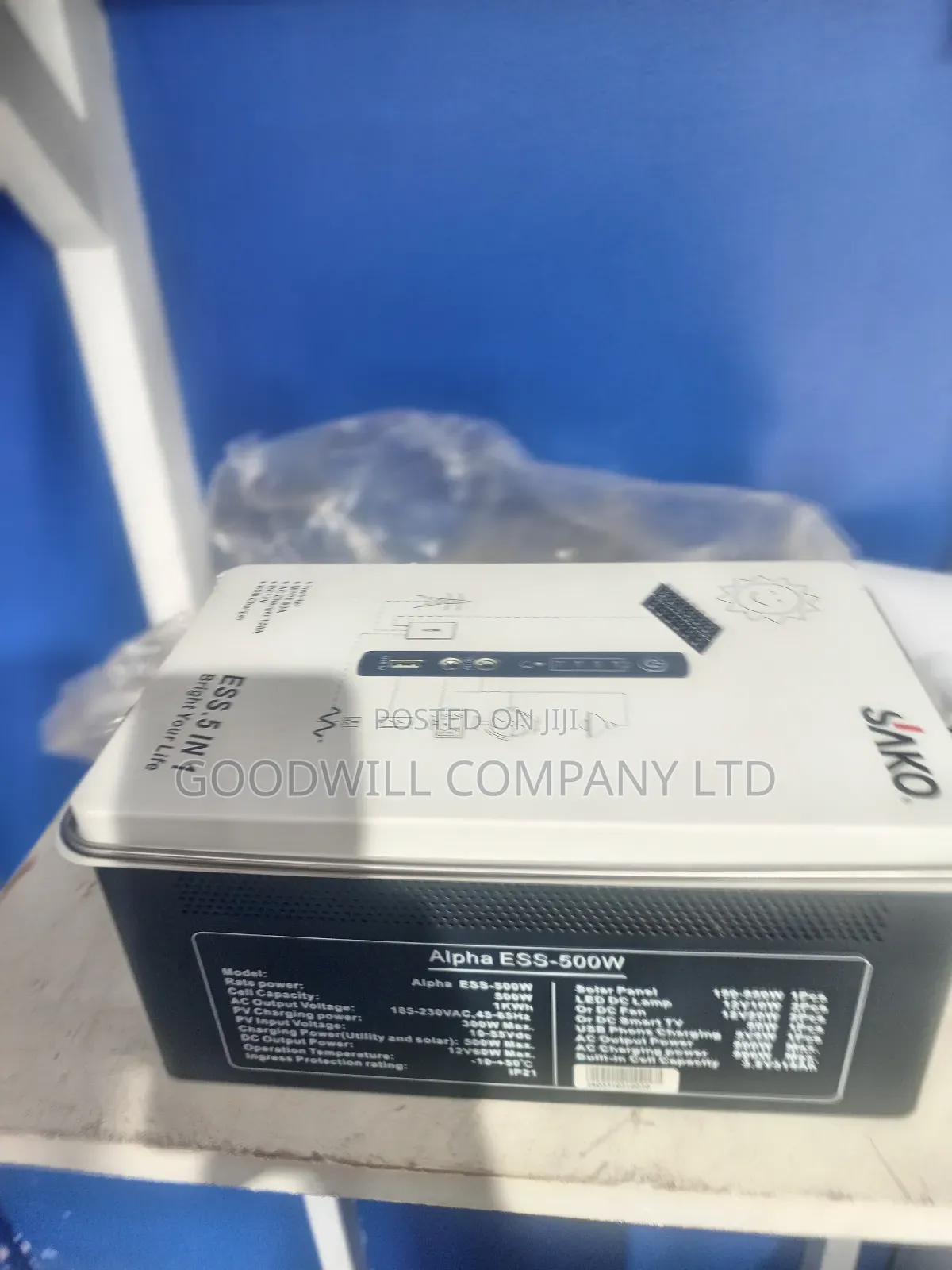 All in One 1000wh Lithium Battery 500w Sako Solar/Ac Power Station