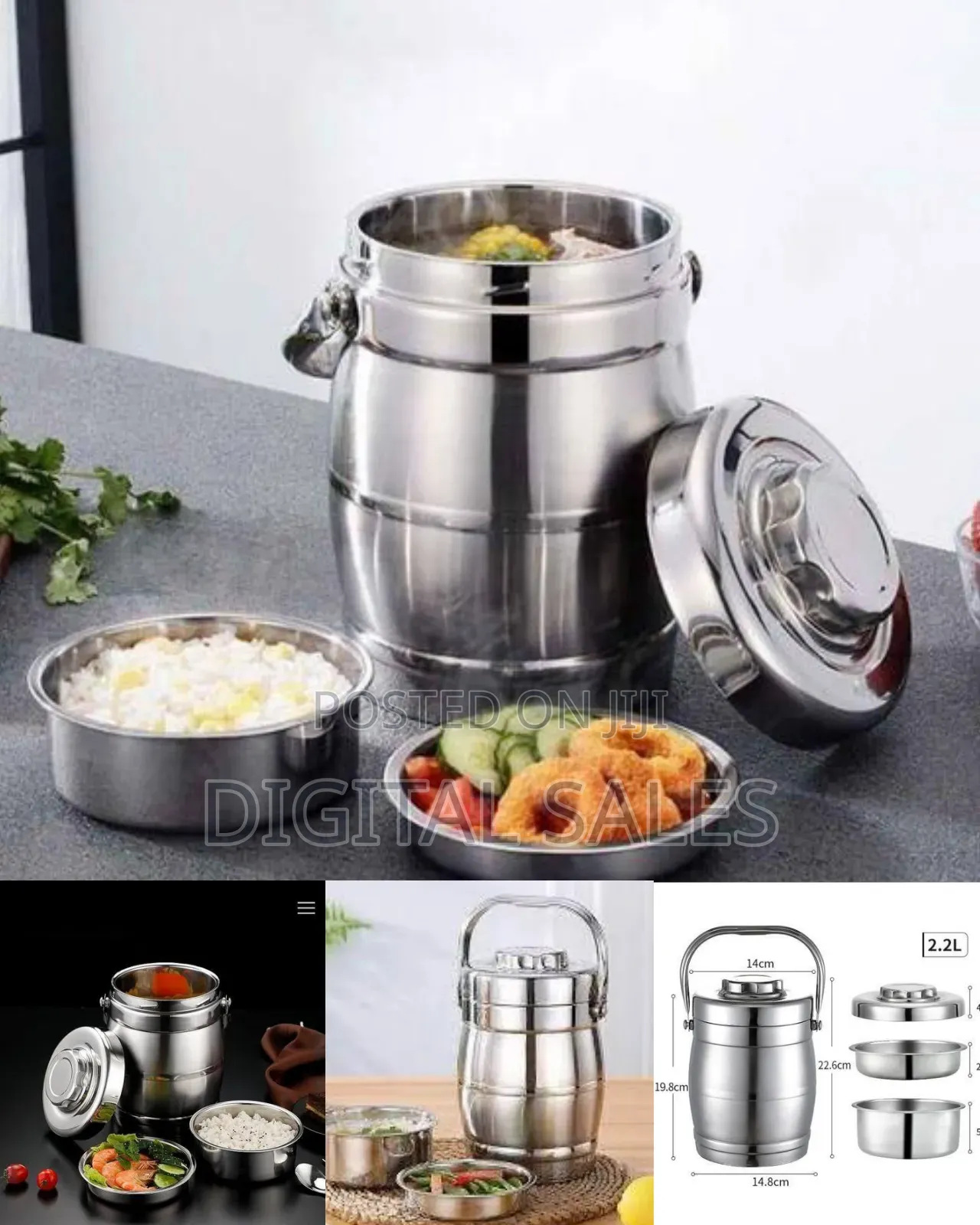 Multi-Tier Stainless Steel Thermal Lunch Box Set