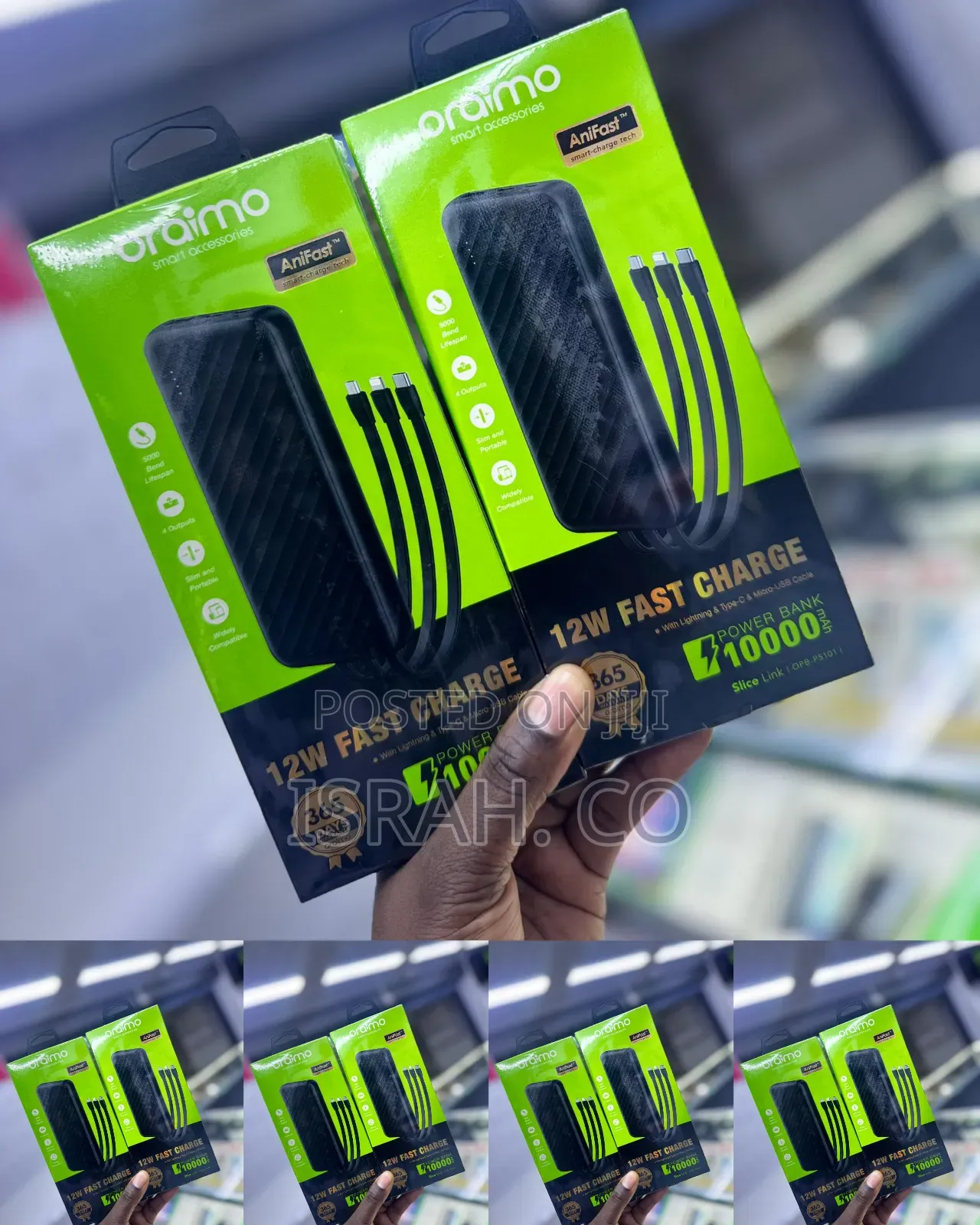 Oraimo 12w Fast Charge Power Bank 10,000mah