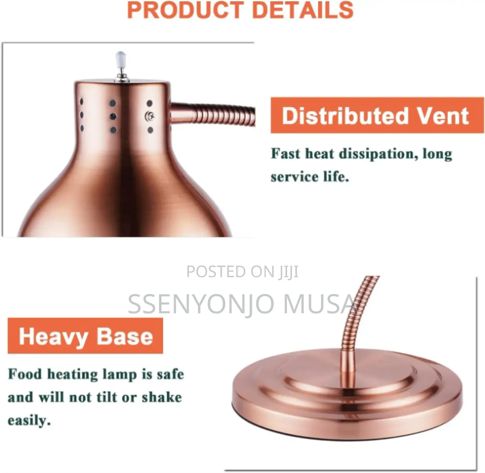 Commercial Food Warming Lamp 250w – Free Standing Buffet Heat Lamp