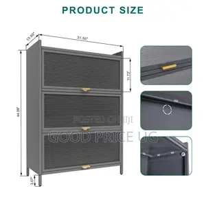 Ltmate 31.5-in W 4-Door Grey Accent Cabinet.