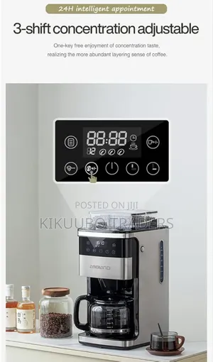 Ambient Digital Display Coffee Maker and Grinder