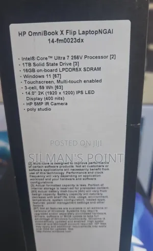 New HP OmniBook X Laptop 14-fe0097nr 16GB Intel Core Ultra 7 SSD 1T