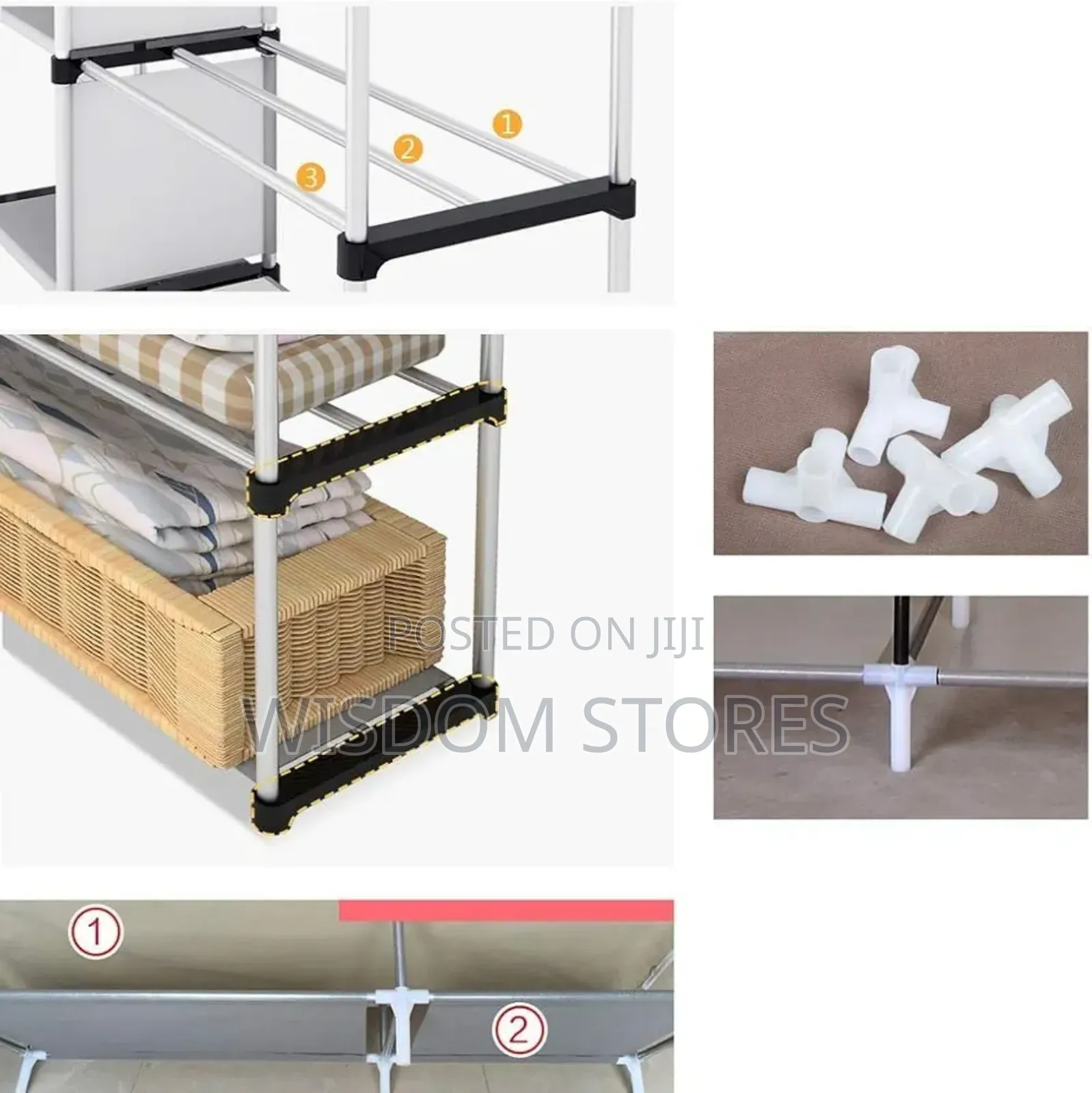 Foldable Wardrobe For Clothes 2 Column