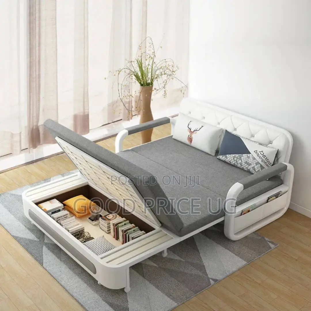 Double Fabric Foldable Sofa Bed