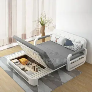 Double Fabric Foldable Sofa Bed