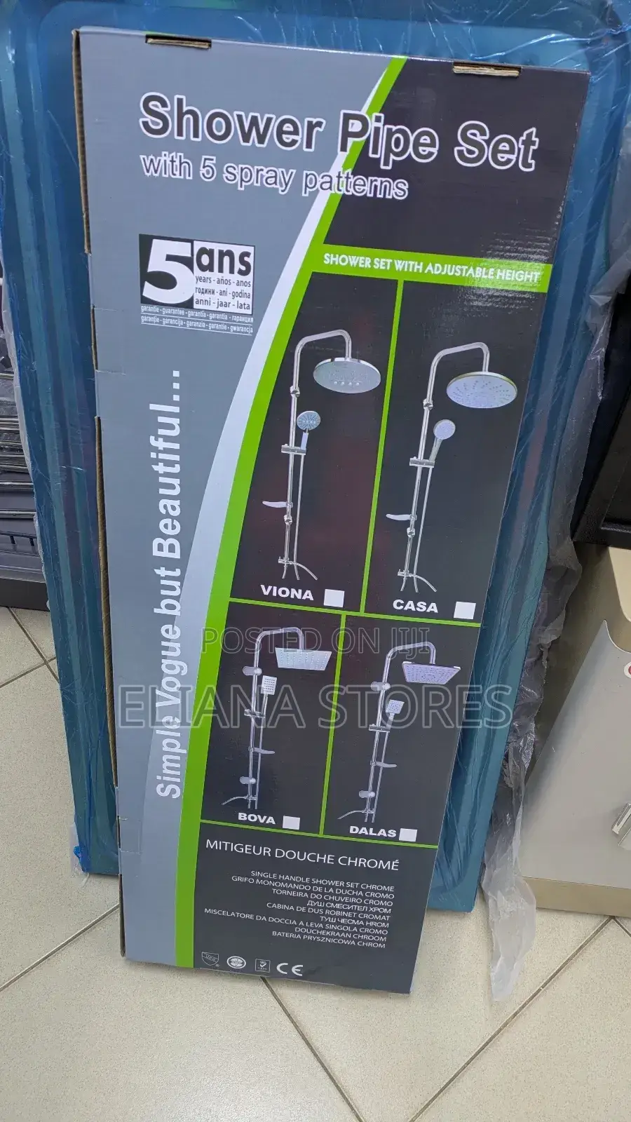 Adjustable Shower Pipe Set