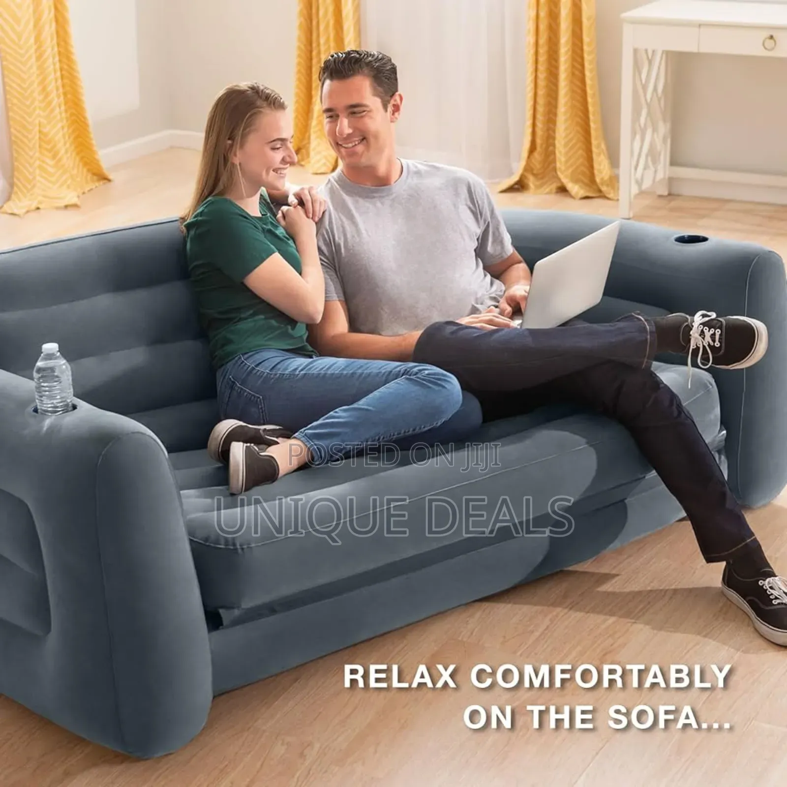 Intex 2 in 1 Inflatable Pull Out Sofa and Queen Size Air Bed