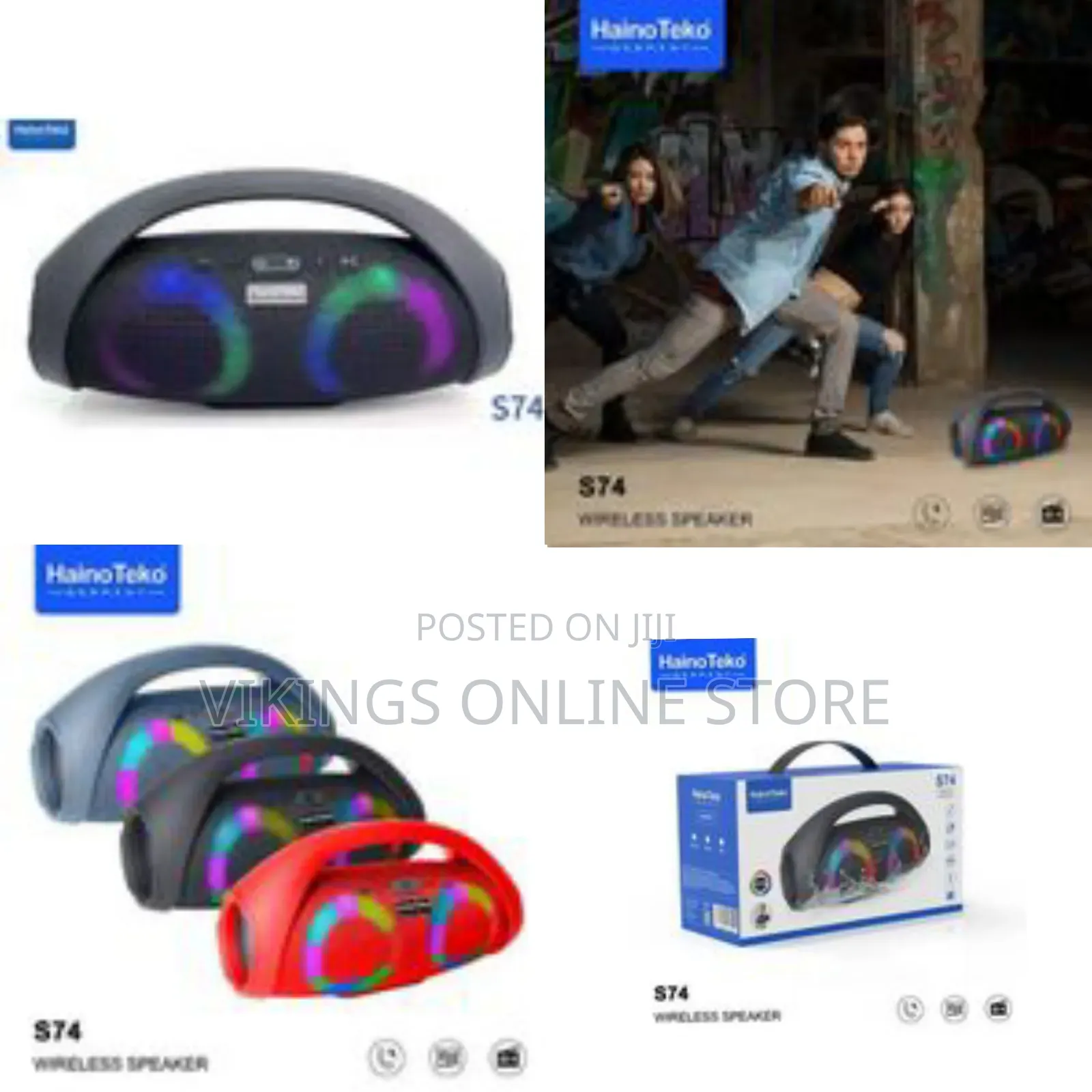 Hainoteko S74 Portable Bluetooth Speaker With Power Bank Function