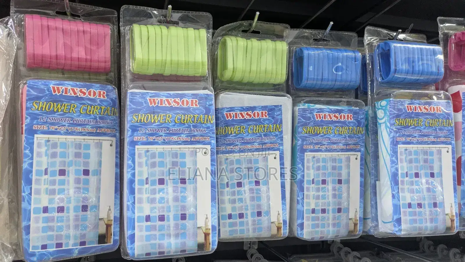 Winsor Shower Curtain With Hooks