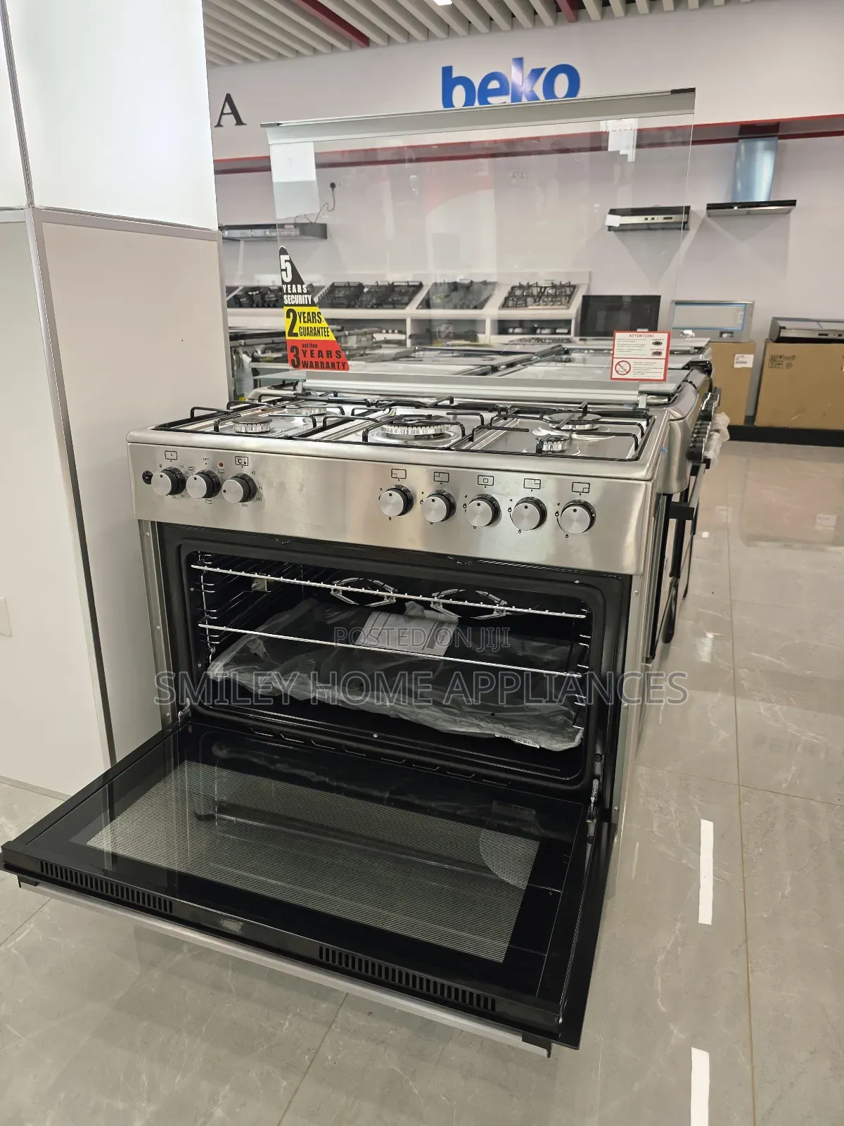 90cm*60cm Stainless Steel Blueflame 5 Gas Burner Cooker Oven at Discount