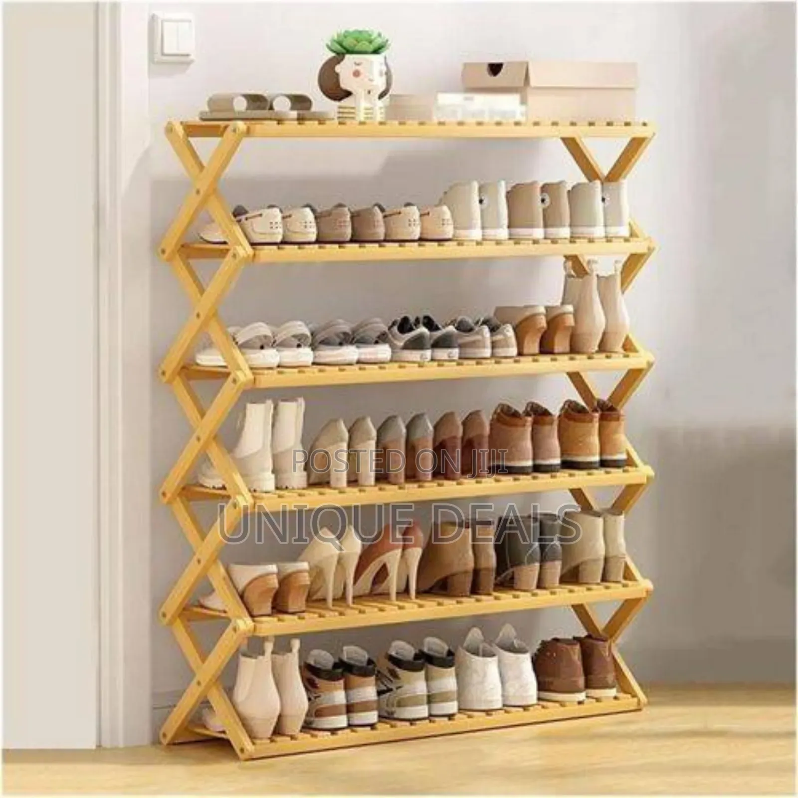 Shoe Rack,Bamboo Shoe Rack Organiser 6 Tier