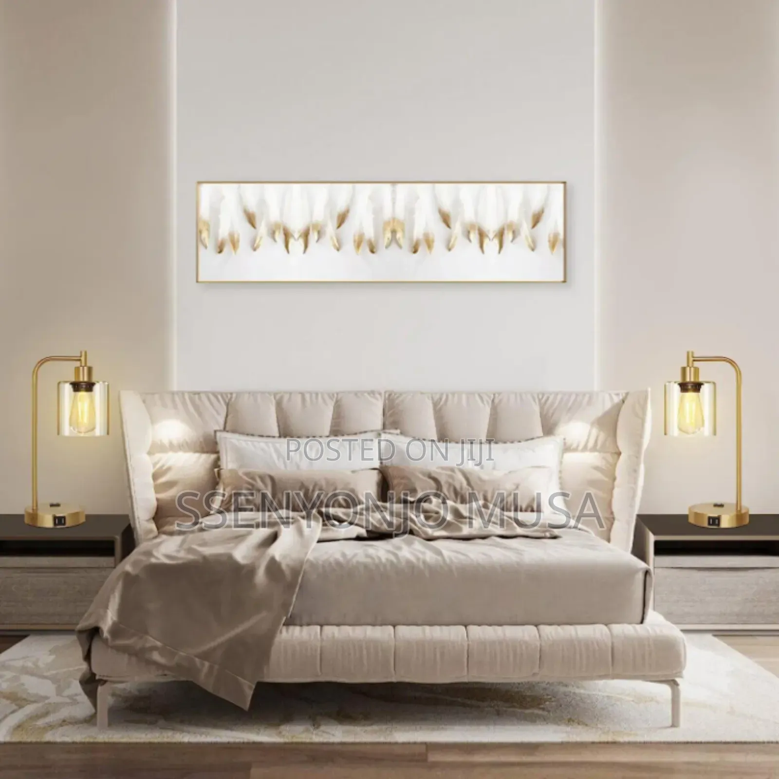 Modern Table Lamp With Usb A+C Ports Outlet, Bedside Desk Lamp