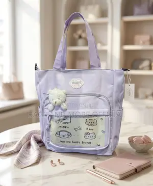 Premium Multi-Pocket Nylon Tote Bag – Water-Resistant Stylish