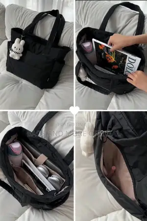 Premium Multi-Pocket Nylon Tote Bag – Water-Resistant Stylish