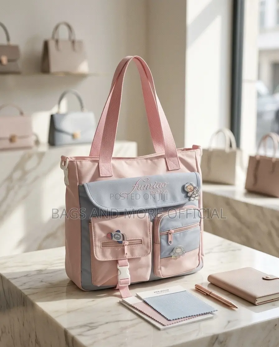 Premium Multi-Pocket Nylon Tote Bag – Water-Resistant Stylish