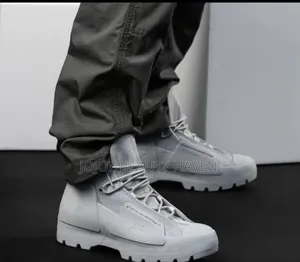 Men's Jungle Boots Black White