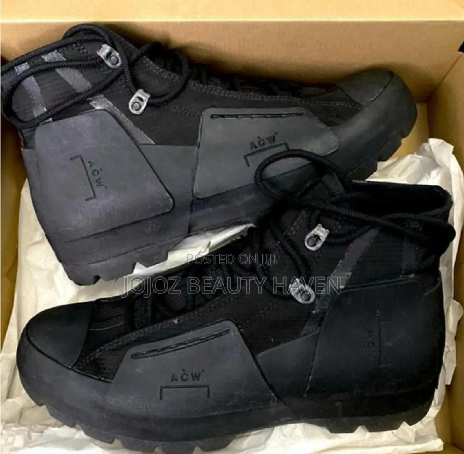 Men's Jungle Boots Black White