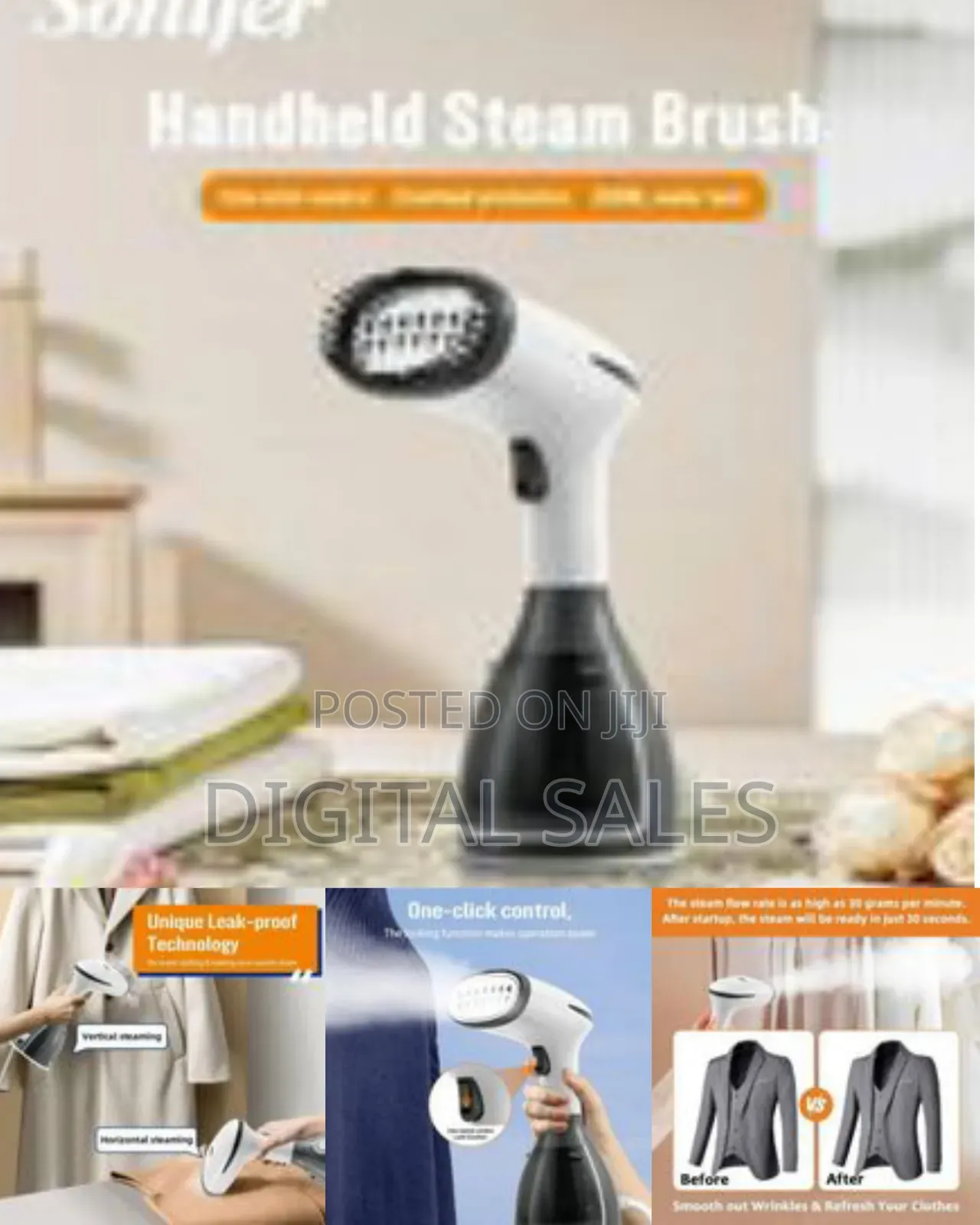 Sonifer Sf-9126 Handheld Steam Brush and Portable Garment Steamer