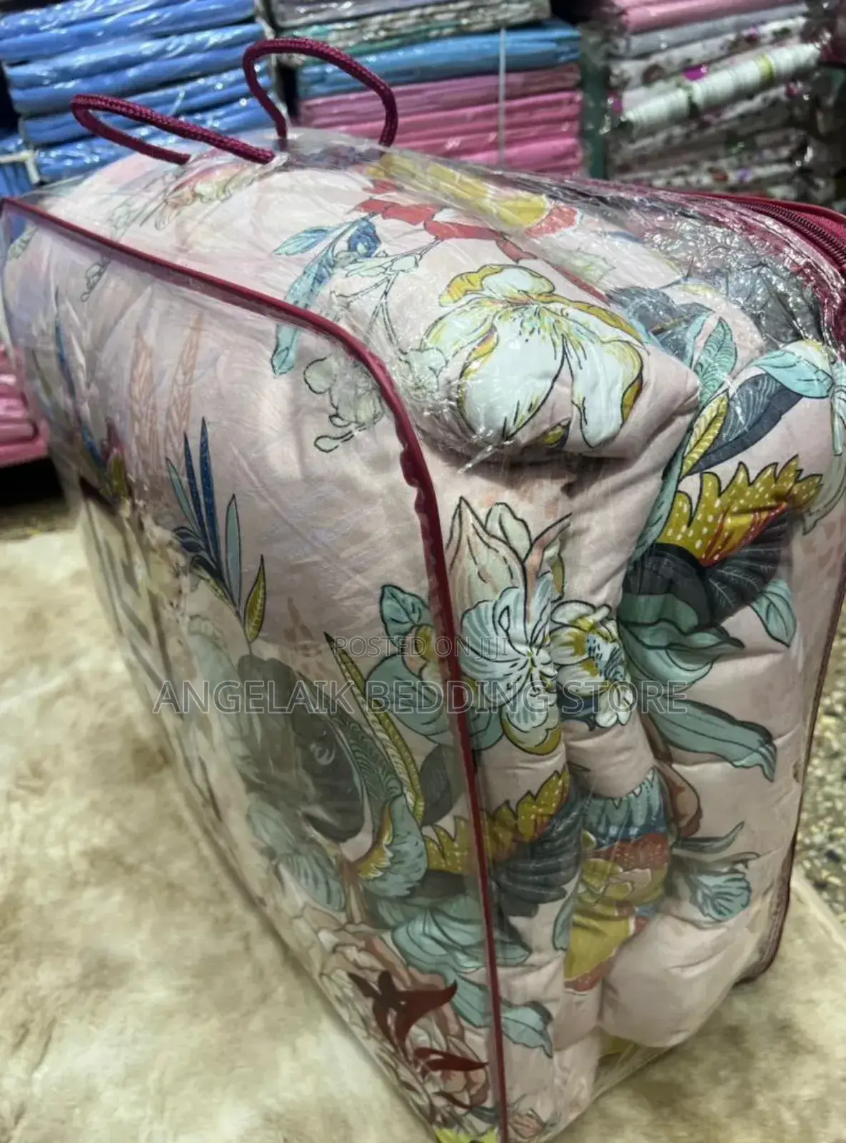 Flowered Cotton Duvet 4pc