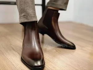 Black Leather Chelsea Gentle Boots
